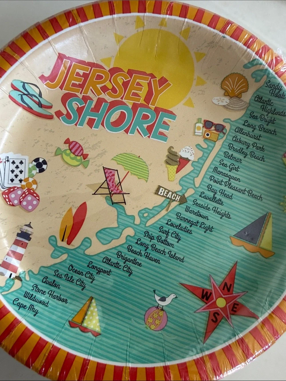Jersey Shore Paper Plates - 25